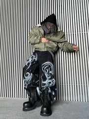 Tribal Graffiti Loose Jeans-streetwear-techwear