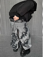 Tribal Graffiti Loose Jeans-streetwear-techwear