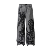 Tribal Graffiti Loose Jeans-streetwear-techwear