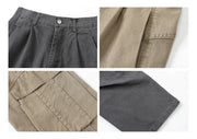 Ultra Baggy Washed Canvas Cargo Pants-streetwear-techwear