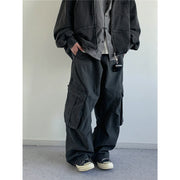 Ultra Baggy Washed Canvas Cargo Pants-streetwear-techwear