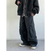 Ultra Baggy Washed Canvas Cargo Pants-streetwear-techwear