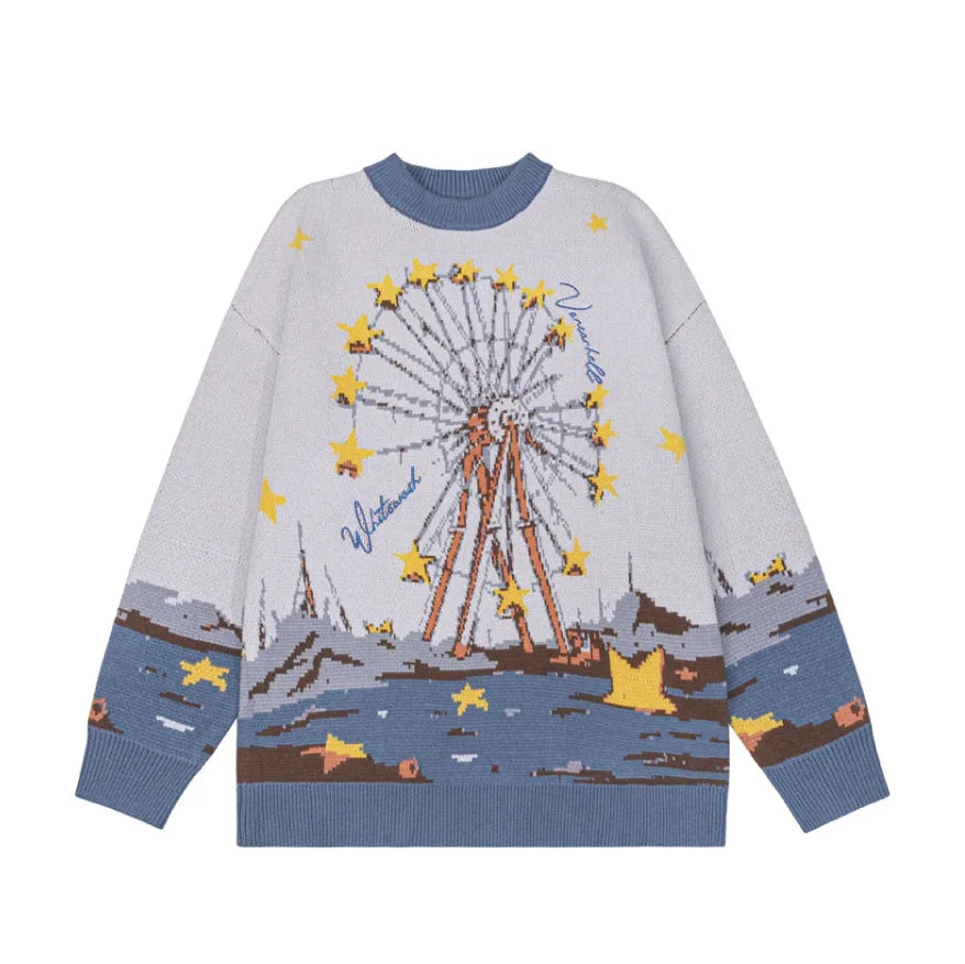 VANCARHELL 'Ferris Wheel' Knitted Sweater-streetwear-techwear