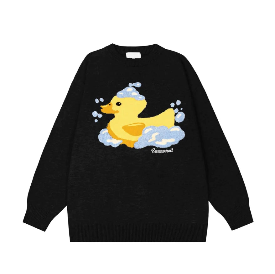 VANCARHELL 'Rubber Duck' Knitted Sweater-streetwear-techwear