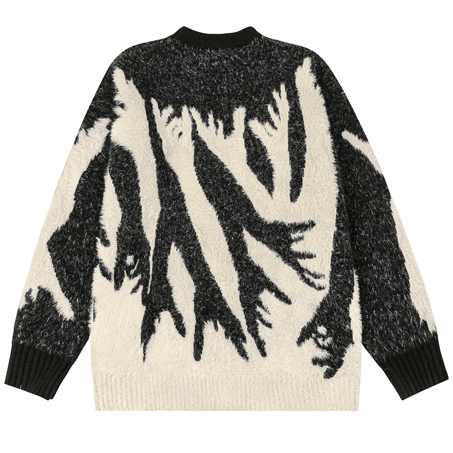 VANCARHELL Shadow Hands Mohair Style Sweater-streetwear-techwear