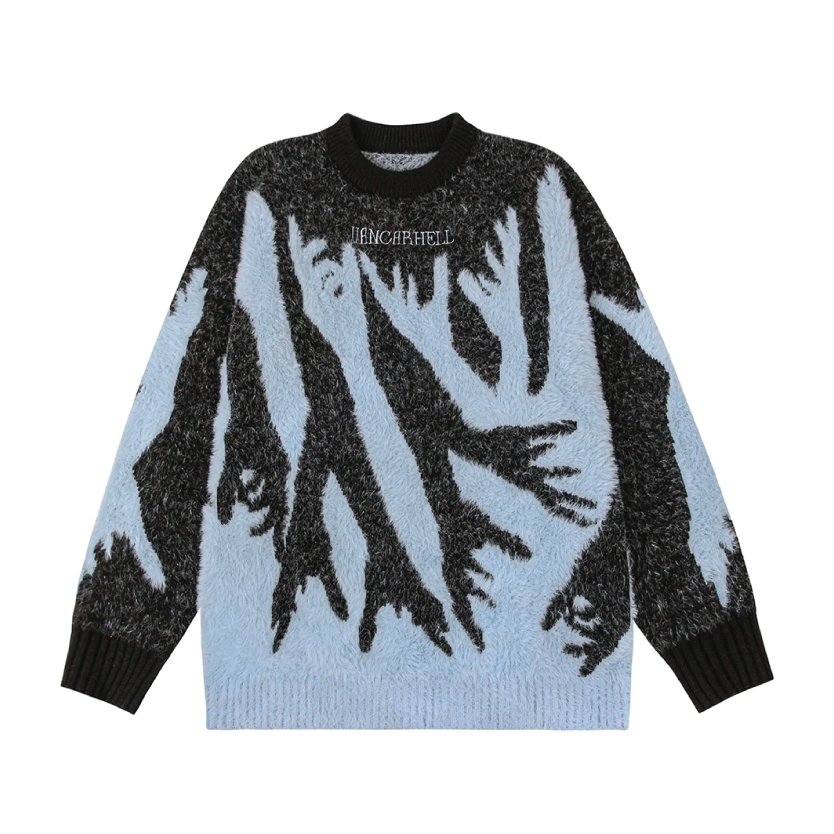 VANCARHELL Shadow Hands Mohair Style Sweater-streetwear-techwear