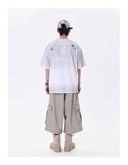 Wide-leg Calf-length Cargo Shorts-streetwear-techwear